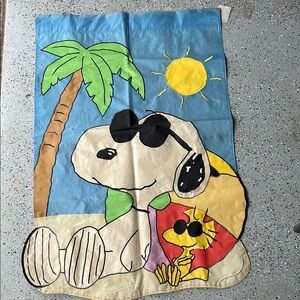 Vintage Snoopy Large Garden/Yard Flag (Summer)